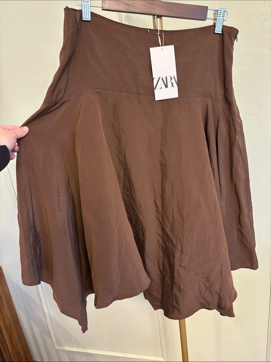 Zara Dresses & Skirts - Zara Brown Flared Circle Skirt